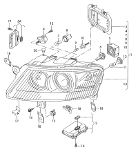 L4F0941003BP-Headlamp, for gas discharge bulb