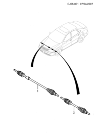 5486725-Shaft, front wheel drive