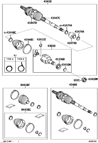 90311C0043-OIL SEAL, FRONT DRIVE SHAFT, RH