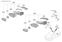 87650F90004X-COVER ASSY-FR DR QUADRANT INR