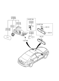 876100R520-MIRROR ASSY-OUTSIDE RR VIEW,LH