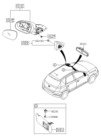 852101Z4004W-SUNVISOR ASSY,LH