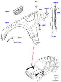 LR018411-GRILLE ASSY-REAR COOLER,OUTLET