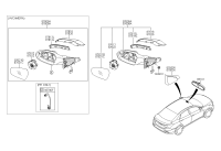 87610B3000-MIRROR ASSY-OUTSIDE RR VIEW,LH