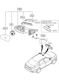 87620B3020-MIRROR-RRVIEW O/S RH