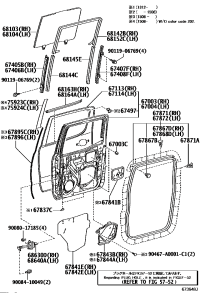 6814204020-RUN, REAR DOOR WINDOW, RH