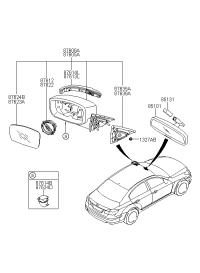 876103M060-MIRROR ASSY-OUTSIDE RR VIEW,LH