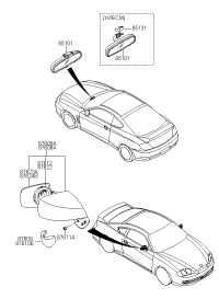 876102C060-MIRROR ASSY-OUTSIDE RR VIEW,LH
