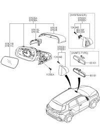 87610S6020-MIRROR ASSY-OUTSIDE RR VIEW,LH