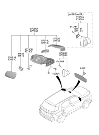 87610S6520-MIRROR ASSY-OUTSIDE RR VIEW,LH