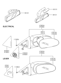 8760609100-MIRROR-RRVIEW O/S RH