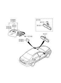 876203K110-MIRROR-RRVIEW O/S RH