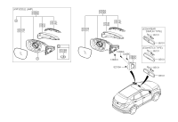 87610A1000-MIRROR ASSY-OUTSIDE RR VIEW,LH