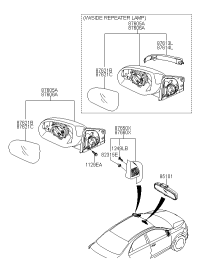 87610H7000-MIRROR ASSY-OUTSIDE RR VIEW,LH