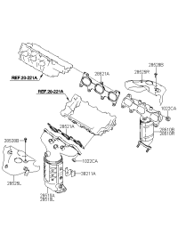 285103E370-MANIFOLD ASSY-EXHAUST LH