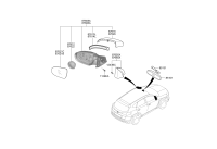 87620F8030-MIRROR-RRVIEW O/S RH