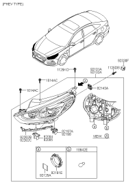 92150C3500-Bracket-head lamp lh