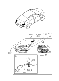 92401H7000-LAMP COMBI REAR LH