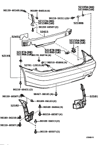 5215553020-BRACKET, REAR BUMPER SIDE, RH