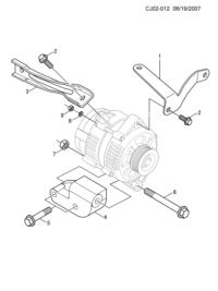96183948-Stay arm-alternator