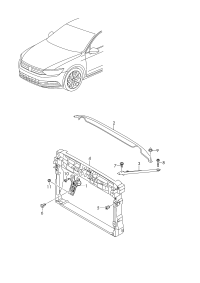 3G0805567A-Bracket, cowl top