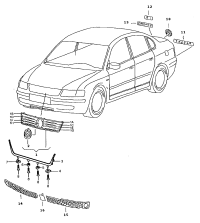 3BD853651-GRILLE, RADIATOR