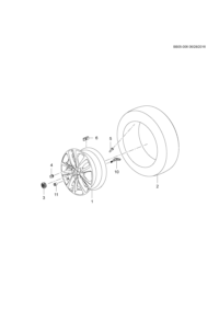 90799933-Wheel, front, rear