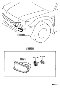 8121060130-LAMP ASSY, FOG