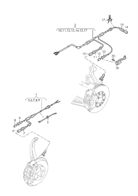 L4K0972251-Harness, speed sensor & brake pad wear indicator