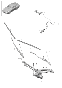 99162812101-Arm, w/wiper (driver seat)