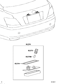 812700P010-LAMP ASSY, LICENSE PLATE