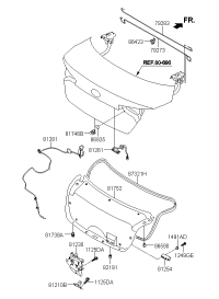 792732T000-BAR TRUNK LID HINGE TORSION,LH
