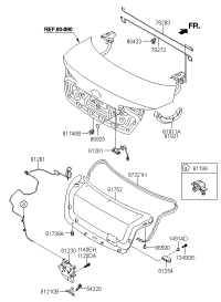 812302T010-Lock assy-trunk lid