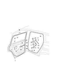 3CC833055-Door assy-rr, lh