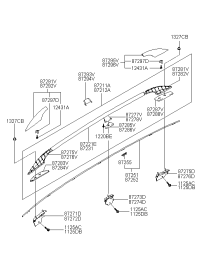 8727117100-BRKT ASSY-ROOF RACK MTG FR LH