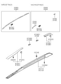 872912E000ZI-COVER-ROOF RACK FR LH