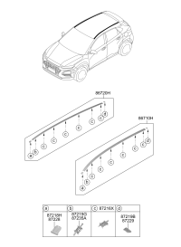 87230O1100-MLDG ASSY ROOF LH *