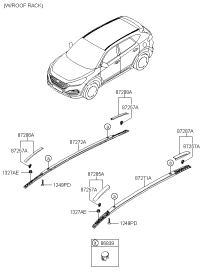87262F8000-COVER-ROOF RACK RR RH
