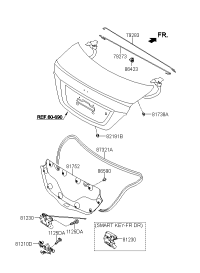 812300U300-Lock assy-trunk lid