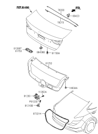 79273F0000-BAR TRUNK LID HINGE TORSION,LH