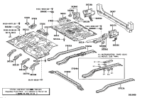 5740535011-MEMBER SUB-ASSY, CENTER FLOOR CROSS, REAR