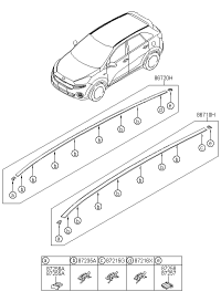 87230D8100-Garnish assy., l. roof