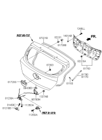 812301R200-LATCH ASSY-TAIL GATE