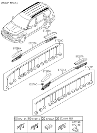 872522J011-COVER-ROOF RACK RR LH