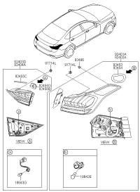 92401B1040-LAMP COMBI REAR LH