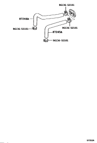 872456A070-HOSE, HEATER WATER, INLET