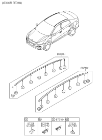 87230H2000-MLDG ASSY ROOF LH *