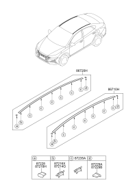 87230F9000-MLDG ASSY ROOF LH *