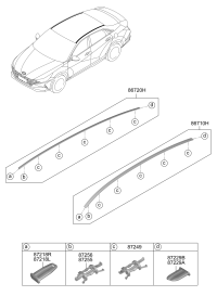 87230BU000-MLDG ASSY ROOF LH *