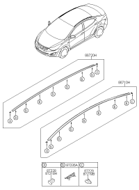872304V000-MLDG ASSY ROOF LH *